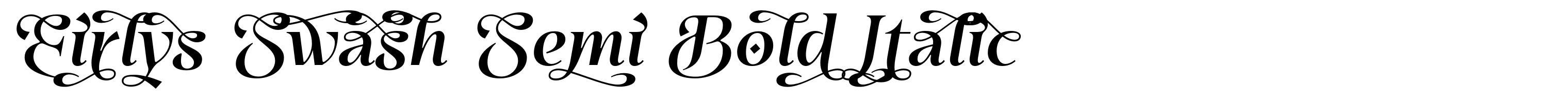 Eirlys Swash Semi Bold Italic